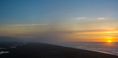 Fog rolling in at Table Bluff California