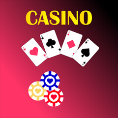 playing cards and poker chips