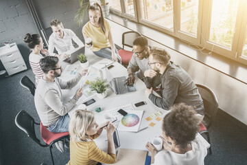 Young creative business people meeting at office.