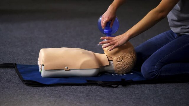 Medical doll for training students. Concept of medical education and practice.