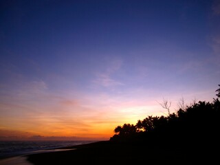 Fototapeta na wymiar Sunset at the beach south east asia travel experience