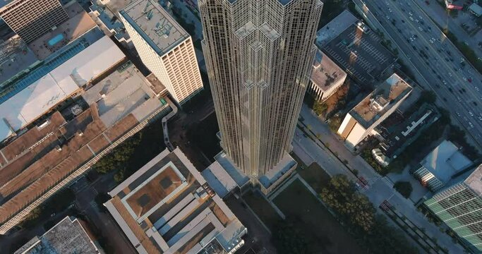 4k Aerial of the Galleria area in Houston, Texas