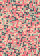 Fototapeta premium Abstract Geometric Pattern generative computational art illustration