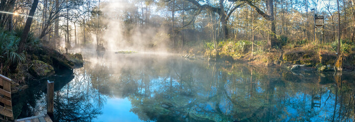 Early Morning Fog at Wes Skiles Peacock Springs State Park, Florida