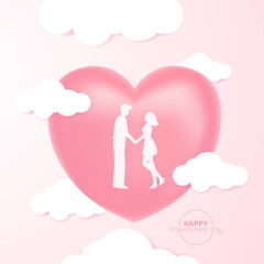 Happy valentine’s day sweet vector illustration.