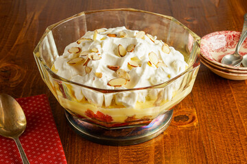Trifle made with blood oranges