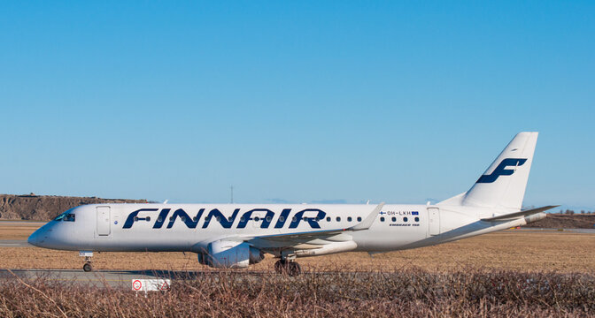 Finnair Embraer 190 in Copenhagen airport