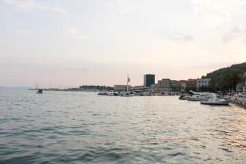 Fototapeta premium view of the port country