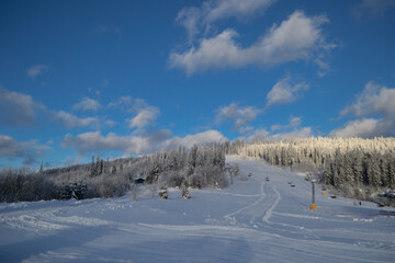 winter landscape in the mountains