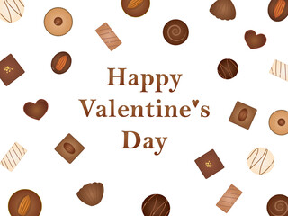 バレンタインカード　ポスター　チョコレート