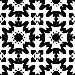 Black and white texture. Abstract seamless geometric pattern. 