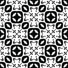 Black and white texture. Abstract seamless geometric pattern. 