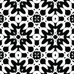 Black and white texture. Abstract seamless geometric pattern. 