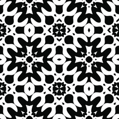 Black and white texture. Abstract seamless geometric pattern. 