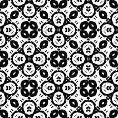 Black and white texture. Abstract seamless geometric pattern. 