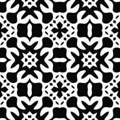 Black and white texture. Abstract seamless geometric pattern. 