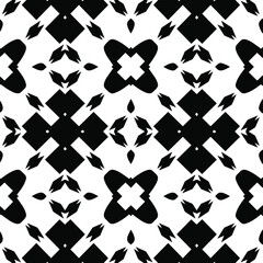 Black and white texture. Abstract seamless geometric pattern. 