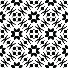 Black and white texture. Abstract seamless geometric pattern. 