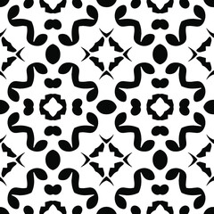 Black and white texture. Abstract seamless geometric pattern. 