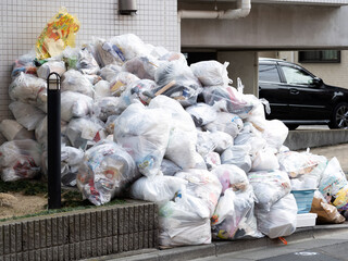 家庭ゴミの集積所