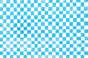 市松模様　手書き　水彩　素材