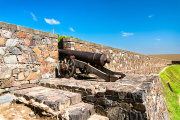 Old cannon at San Miguel bastion in Colonia del Sacramento, Uruguay