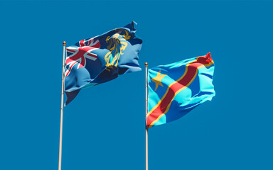 Flags of Pitcairn Islands and DR Congo.