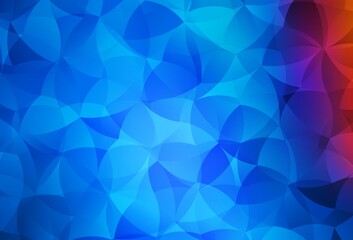 Light Blue, Red vector background with abstract shapes.