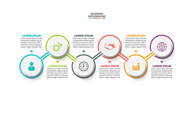 Business data visualization. timeline infographic icons designed for abstract background template milestone element modern diagram process technology digital marketing data presentation chart Vector