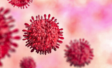 Concept of fight against COVID 19 virus. Coronavirus outbreak and coronaviruses influenza background.