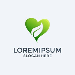 love nature logo design template