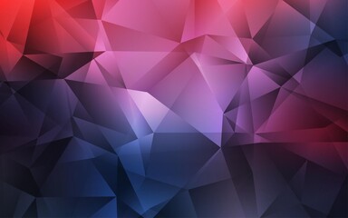 Fototapeta premium Dark Pink, Blue vector polygonal template.
