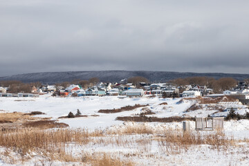 Canadian town in winter