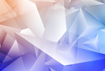 Obraz premium Light Blue, Yellow vector template with crystals, triangles.
