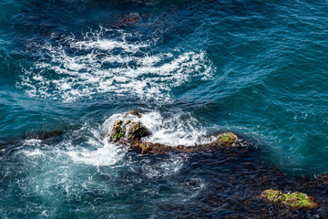 Blue wave of the sea