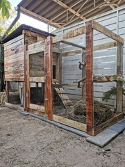 Chicken coop made of wooden pallets © SUWIWAT