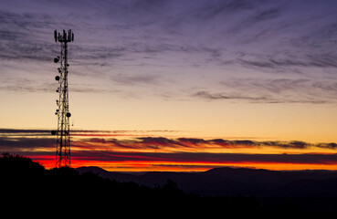 Fototapeta premium Atardecer en cerro Talca