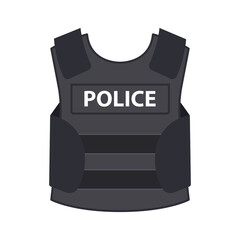 Police Bulletproof vest icon Vector Illustration