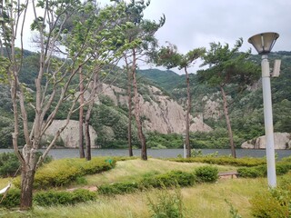 Fototapeta premium 대한민국 전라북도 부안군 부안댐