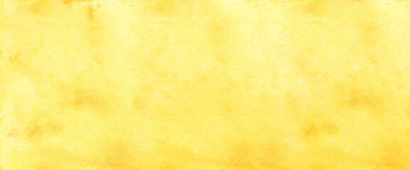 Yellow watercolour background, Watercolour painting soft textured on wet white paper background,...