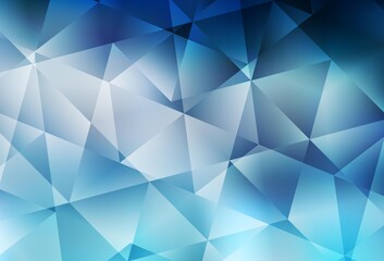 Fototapeta premium Light BLUE vector polygon abstract background.