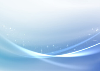 上品な曲線と煌めき　背景素材（青&times;水色）