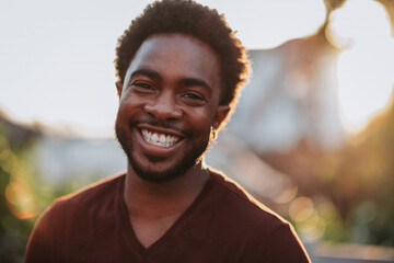 Portrait of African American Man Smiling 