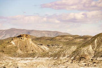 View of the Tabernas desert in Spain