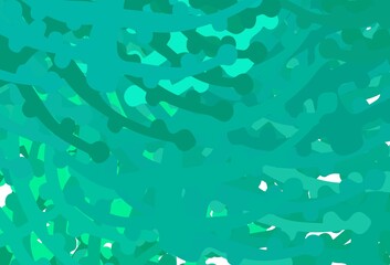 Light Green vector backdrop with memphis shapes.