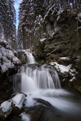 waterfall in the mountains