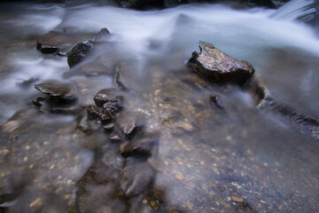 water flowing into the water
