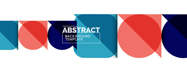 Simple circles and triangles abstract background. Vector illustration for covers, banners, flyers and posters and other designs