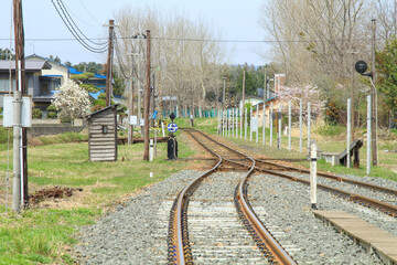 Fototapeta premium 津軽鉄道 金木駅付近