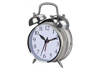 alarm clock hand draw